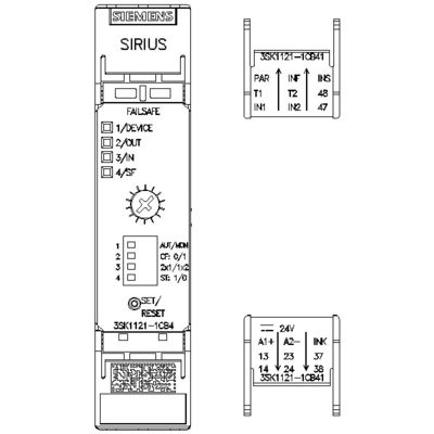 3SK1121-1CB42 1 ที่ดีที่สุด 3SK1 การออกของรีเล่ยหน่วยพื้นฐาน 24V